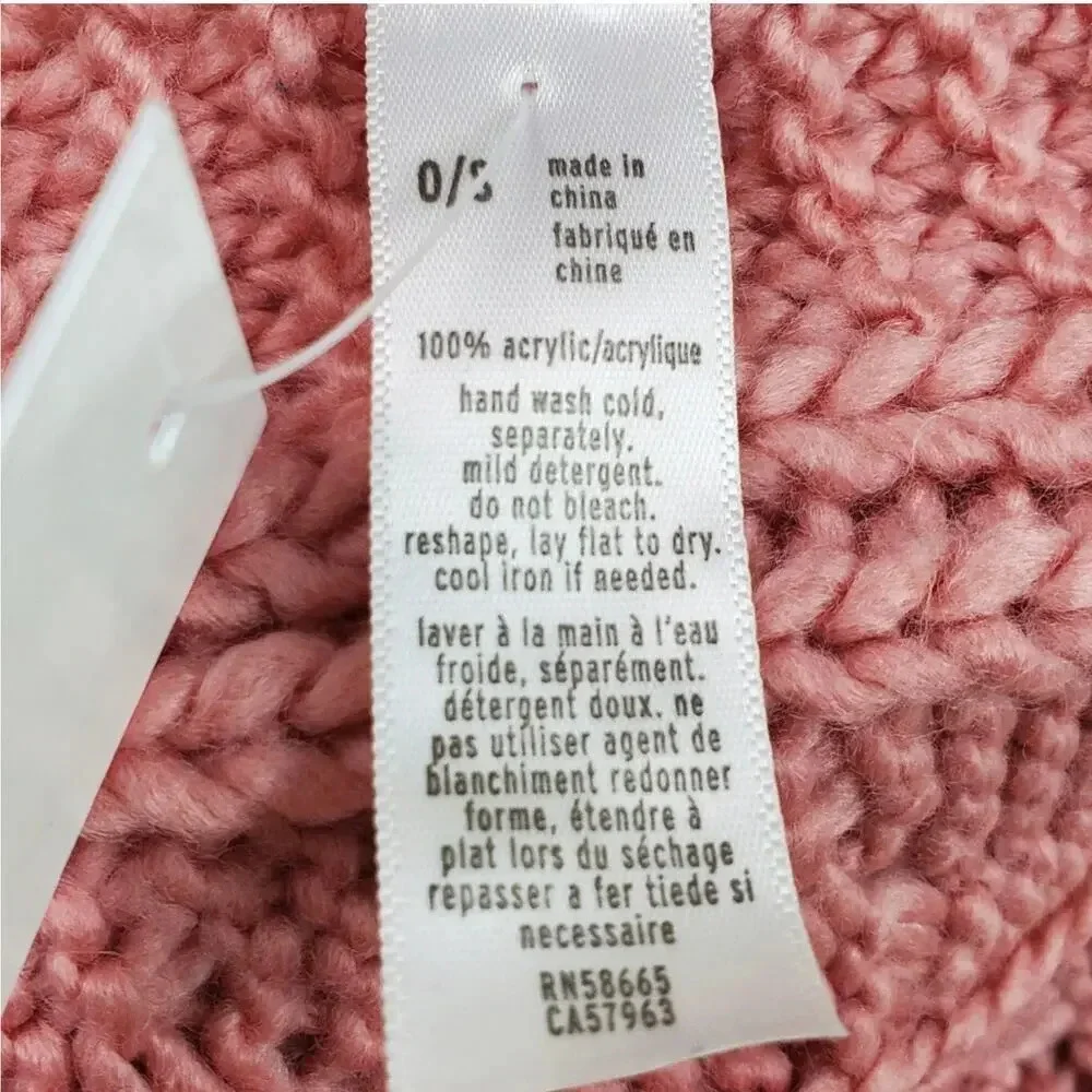 NEW BP One Size Pink Cable Knit Fringe Scarf